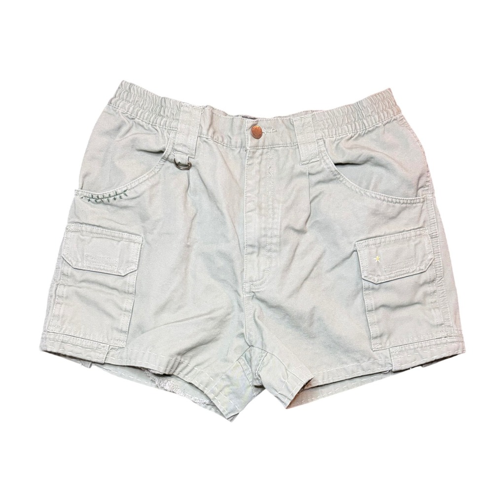 Woolrich Elite Series Cargo Shorts Mens 34 Sage Green Tactical Embroidered